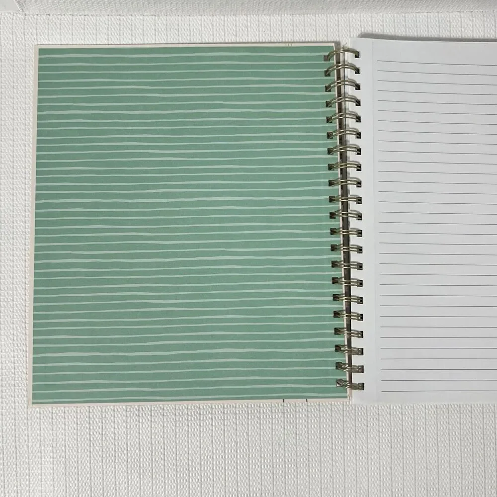HOME is Where My PLANTS Are Hardcover Spiral Notebook Journal Pink Gold Lined